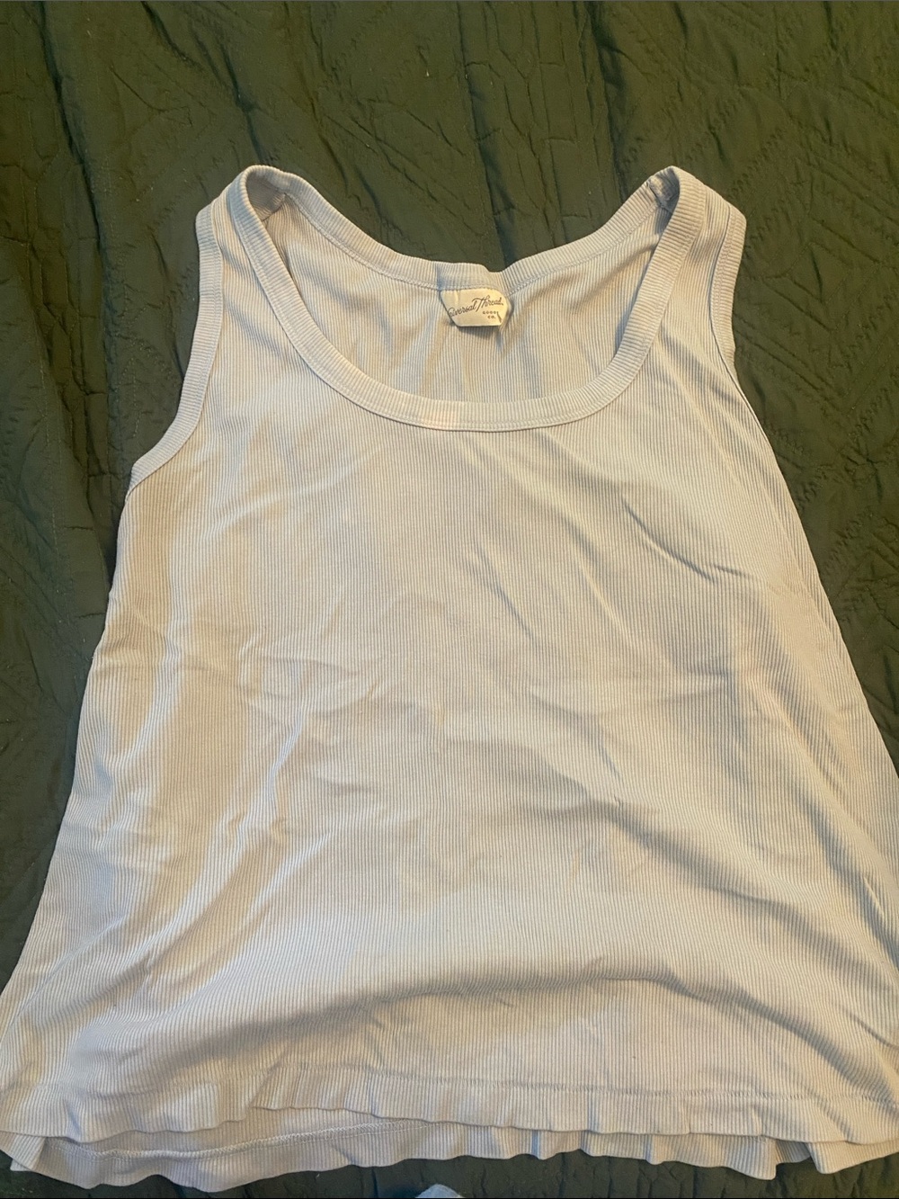 Universal Thread Ivory Ribbed Scoop Tank